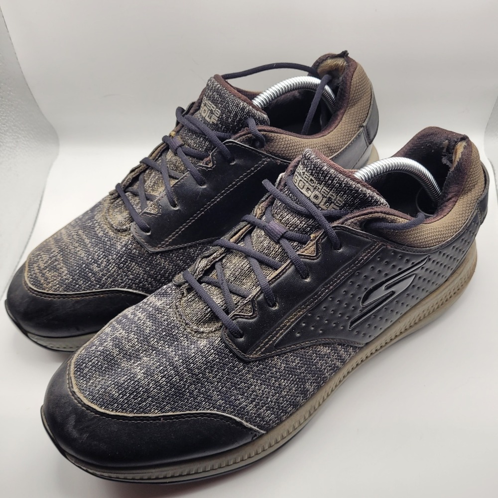 Skechers Go Golf Pro V.4 Honors Mens Spikeless Golf Shoes Black Brown Size 12